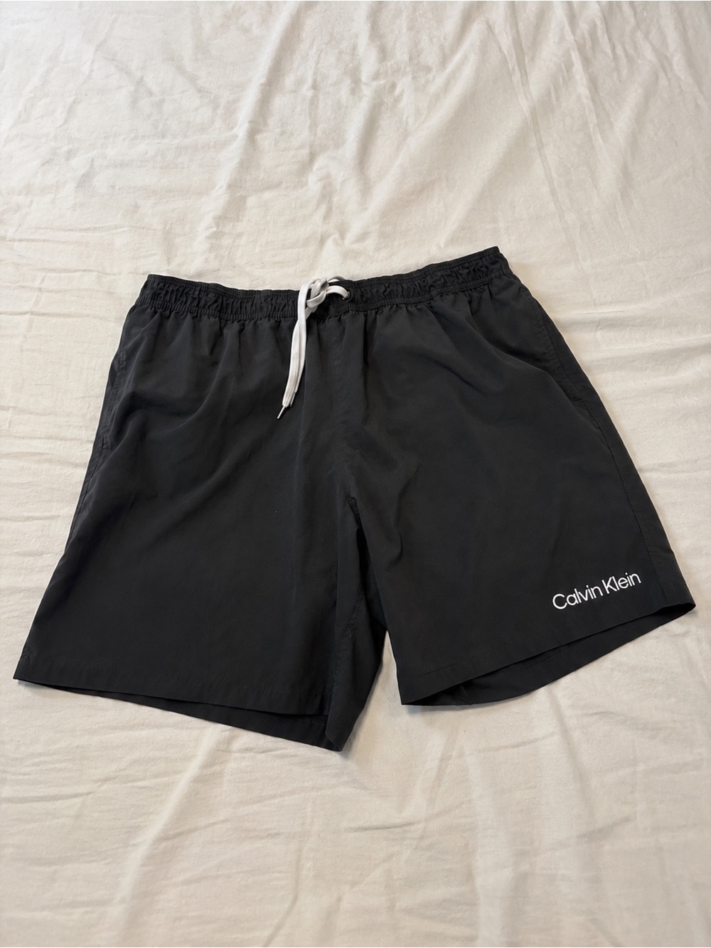 Calvin Klein Men’s Swim Trunks Black Size XXL Quick Dry Drawstring